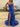 Luxury Crystal Ruffle Mermaid Prom Dress - Royal Blue