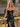 Cut Front Crystal Bodice Long Mermaid Prom Dress in Black