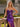 Cut Front Crystal Bodice Long Mermaid Prom Dress in Purple