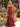 Cut Front Crystal Bodice Long Mermaid Prom Dress in Crimson
