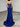 Luxury Crystal Strapless Sheer Bodice Mermaid Evening Dress - Royal Blue