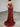 Luxury Crystal Strapless Sheer Bodice Mermaid Evening Dress - Red