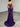 Luxury Crystal Strapless Sheer Bodice Mermaid Evening Dress - Purple