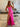 Strapless Sparkly Beading Bodice Long Mermaid Prom Dress With Slit - Hot Pink