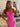 Strapless Sparkly Beading Bodice Long Mermaid Prom Dress With Slit - Hot Pink