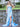 Strapless Sparkly Beading Pleated Bodice Long Mermaid Prom Dress With Slit - Baby Blue
