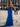 Sparkly Embroidery Strapless Illusion Lace Up Mermaid Long Prom Dress With Slit - Royal Blue