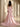 Sparkly Beading Big Bow Floral Long Mermaid Prom Dress With Drop Train in Pink Floral