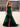 3D Flower Strapless Satin Corset Pleated Lace up Long Mermaid Prom Dress With Slit - Emerald Green