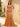 Ruched Pleated Ruffle Lace Up Bodice Long Mermaid Prom Dress in Orange