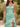 Ruched Pleated Ruffle Lace Up Bodice Long Mermaid Prom Dress in Mint Green