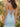 Ruched Pleated Ruffle Lace Up Bodice Long Mermaid Prom Dress in Sky Blue