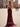 Hot Fix Crystal Ruched Bust Long Mermaid Prom Dress With Slit - Burgundy