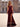 Hot Fix Crystal Ruched Bust Long Mermaid Prom Dress With Slit - Burgundy