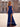 Hot Fix Crystal Ruched Bust Long Mermaid Prom Dress With Slit - Royal Blue