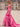 3D Flowers Corset Lace Up Long Mermaid Prom Dress - Hot Pink