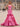 3D Flowers Corset Lace Up Long Mermaid Prom Dress - Hot Pink