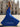 Two Pieces Ruched Bust Pleated Backless Long Mermaid Prom Dress With Slit - Royal Blue