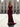 Two Pieces Ruched Bust Pleated Backless Long Mermaid Prom Dress With Slit - Deep Burgundy