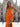 Two Pieces Ruched Bust Pleated Backless Long Mermaid Prom Dress With Slit - Orange