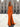 Two Pieces Ruched Bust Pleated Backless Long Mermaid Prom Dress With Slit - Orange