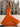 Two Pieces Ruched Bust Pleated Backless Long Mermaid Prom Dress With Slit - Orange