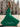 Two Pieces Ruched Bust Pleated Backless Long Mermaid Prom Dress With Slit - Emerald Green