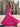 Two Pieces Ruched Bust Pleated Backless Long Mermaid Prom Dress With Slit - Hot Pink
