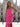 Two Pieces Ruched Bust Pleated Backless Long Mermaid Prom Dress With Slit - Hot Pink