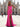 Two Pieces Ruched Bust Pleated Backless Long Mermaid Prom Dress With Slit - Hot Pink