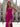 Two Pieces Ruched Bust Pleated Backless Long Mermaid Prom Dress With Slit - Fuchsia