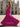 Two Pieces Ruched Bust Pleated Backless Long Mermaid Prom Dress With Slit - Fuchsia