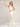 Two Pieces Hot Fix Crystal Corset Long Mermaid Prom Dress With Shawl - White