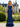 Strapless Sparkly Beading Satin Long Mermaid Prom Dress - Navy Blue