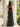 Black Polka Dot With Bow Front Ruffle Hem Long Mermaid Prom Dress in Black