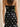 Black Polka Dot With Bow Front Ruffle Hem Long Mermaid Prom Dress in Black