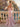 Strapless Polka Dot Bodice Maxi Formal Evening Dress in Pink