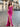 Bodice Split Sparkly Lace Mermaid Long Prom Dress - Hot Pink