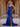 Bow Waist Spaghetti Strap Ruffle Mermaid Prom Dress With Slit - Royal Blue