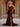 Bow Waist Spaghetti Strap Ruffle Mermaid Prom Dress With Slit - Burgundy