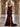 Bow Waist Spaghetti Strap Ruffle Mermaid Prom Dress With Slit - Burgundy