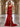Bow Waist Spaghetti Strap Ruffle Mermaid Prom Dress With Slit - Red