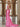 Bow Waist Spaghetti Strap Ruffle Mermaid Prom Dress With Slit - Hot Pink