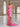 Bow Waist Spaghetti Strap Ruffle Mermaid Prom Dress With Slit - Hot Pink