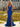 Deep V-Neck Crystal Hot Fix Mermaid Prom Dress - Royal Blue
