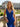 Deep V-Neck Crystal Hot Fix Mermaid Prom Dress - Royal Blue