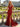 Deep V-Neck Crystal Mermaid Prom Dress in Red