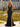 Deep V-Neck Crystal Mermaid Prom Dress in Black