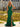 Deep V-Neck Crystal Mermaid Prom Dress in Emerald Green
