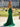 Deep V-Neck Crystal Mermaid Prom Dress in Emerald Green